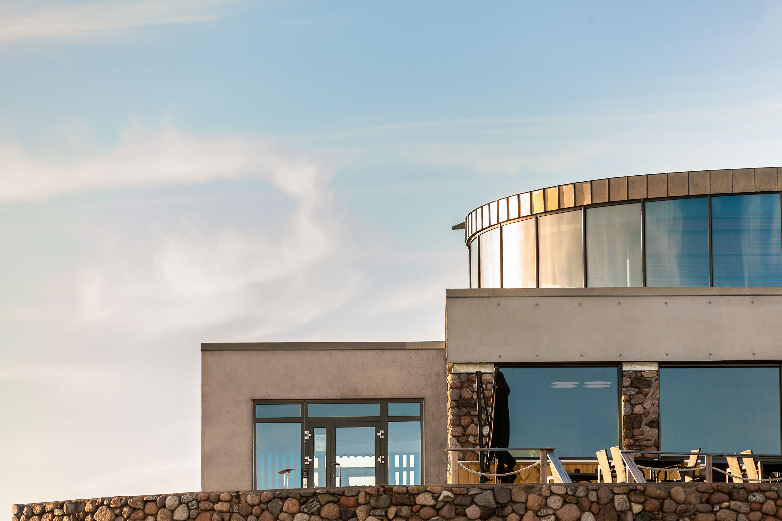 Nærbilde av besøkssenteret på verdens ende