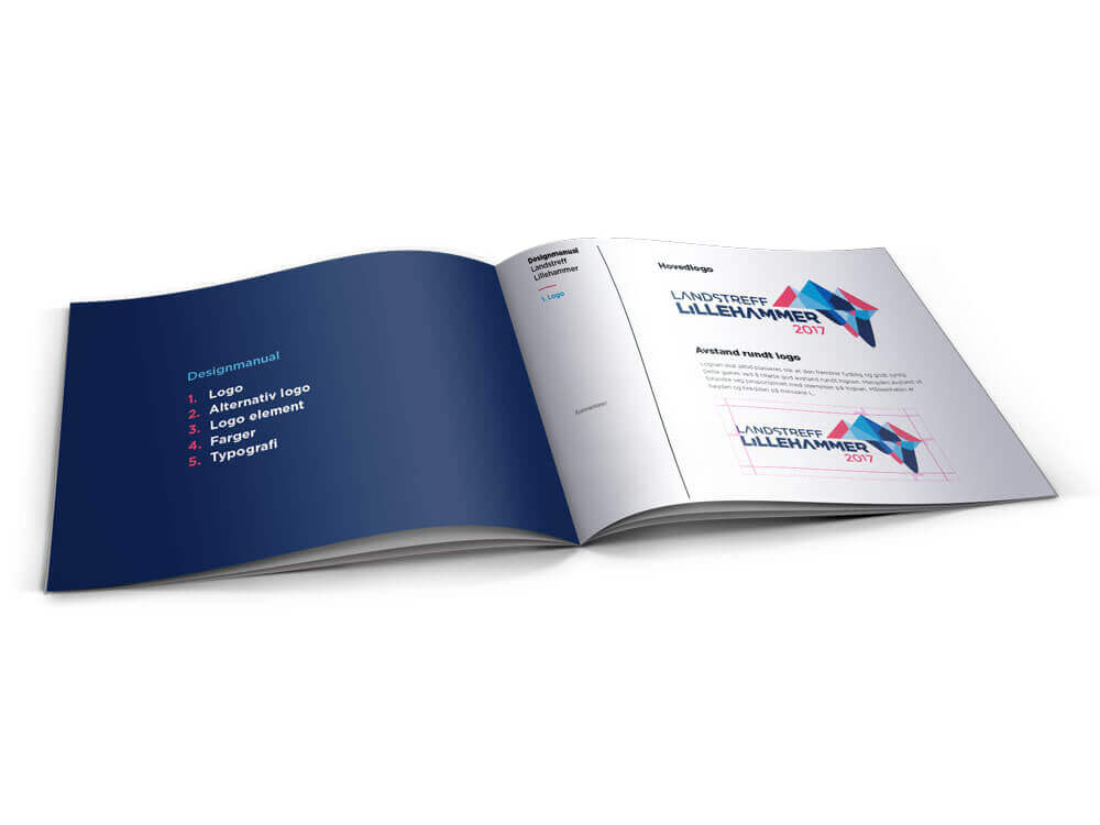 Bilde av en åpen bok som viser logoen til lansert Lillehammer